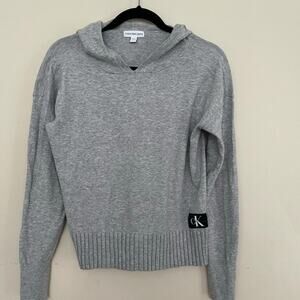 Calvin Klein Jeans Women's grey pullover hoodie size XS